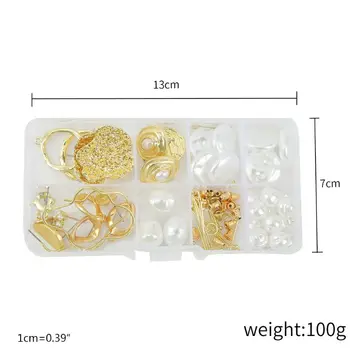 

8 Pairs Pearl Bohemian Earring Making Set DIY Jewelry Material Supplies Tool Kit X7XB