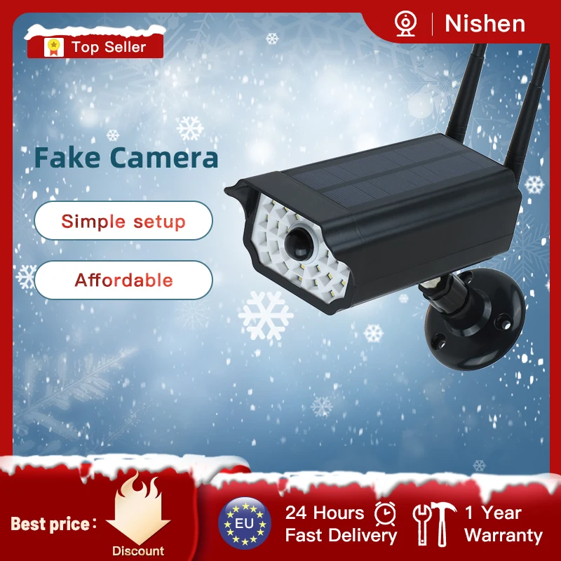 Fake Dummy Camera Outdoor Waterproof Home Camera Solar Power Simulation
