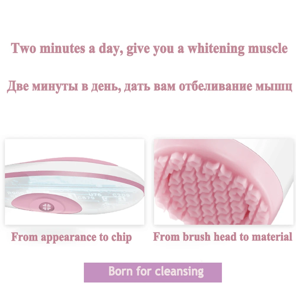 escova facial para escova giratória recarregável com sistema completo de spa para massagem de beleza facial