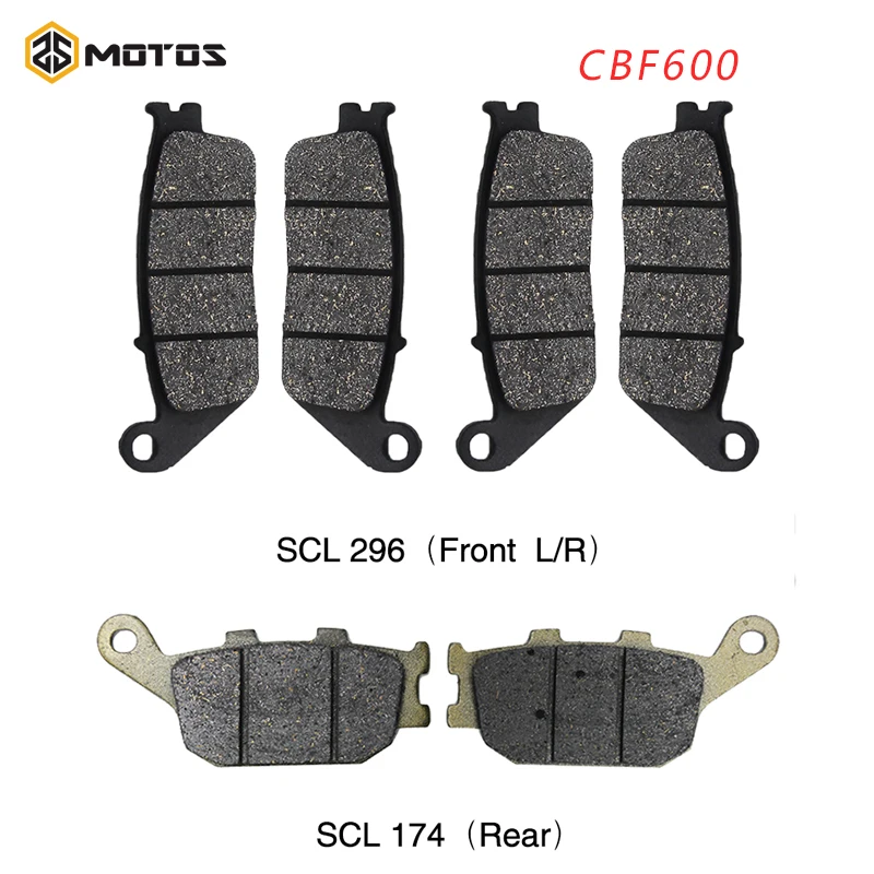 ZS MOTOS For Honda CBF600 2004 2005 2006 2007 2008 2009 2010 2011 2012 2013 Motorcycle Front &amp Rear Disc Brake Pads System Race |
