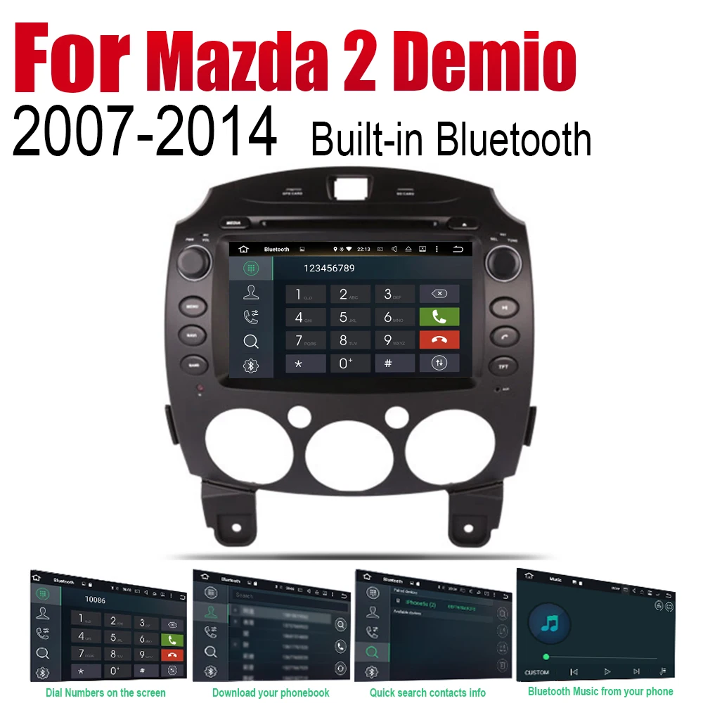 ZaiXi Android 2 Din автомобильное радио, dvd для Mazda 2 Demio 2007~ Автомобильный мультимедийный плеер gps навигационная система Радио стерео