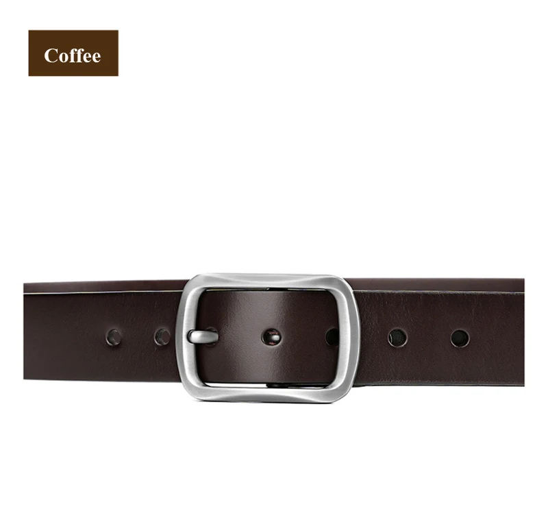 02Coffee Deepeel, 1 шт., 3,8*105-130 см, роскошный мужской пояс, первый слой, Воловья кожа, сплав, пряжка, ремни, деловые джинсы, штаны, пояс - Цвет: 02Coffee