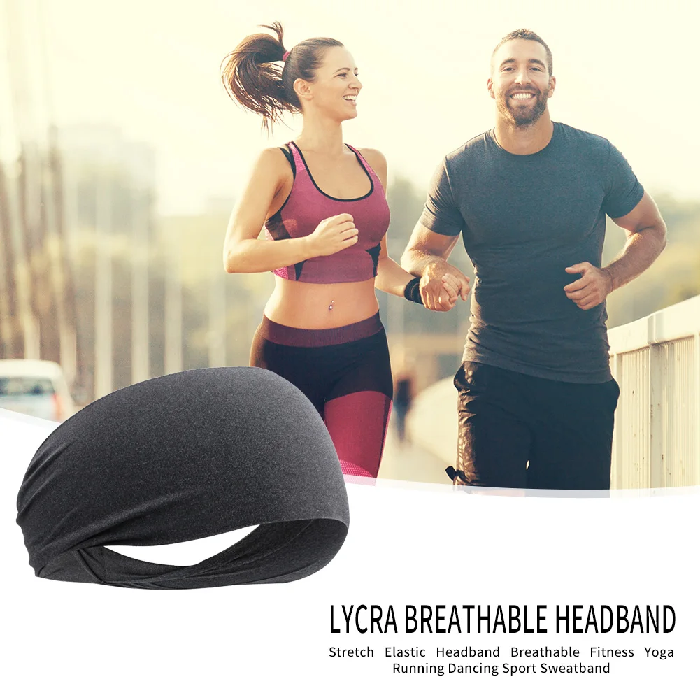 Sports Headband Men Women Unisex Breathable Yoga Fitness Quick Drying Elastic Hair Sweat Band for Outdoor Running Decor | Спорт и