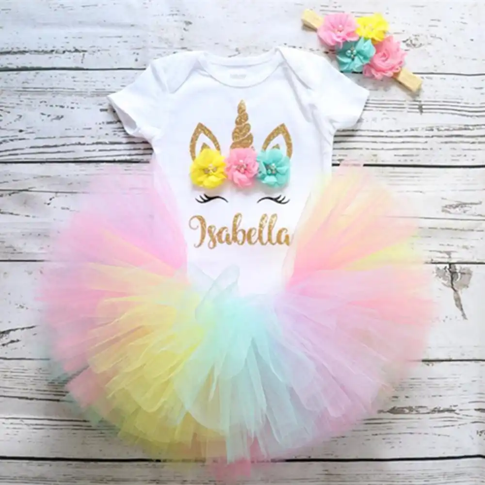 personalised 1st birthday outfit girl