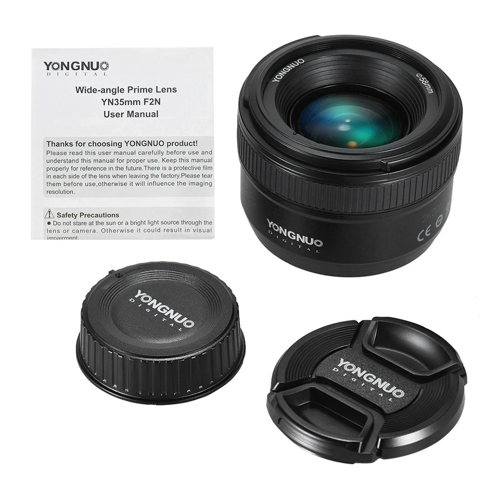 YONGNUO YN35mm F2.0 F2N объектив YN35mm AF/MF Фокус объектив для Nikon F крепление D7100 D3200 D3300 D3100 D5100 D90 DSLR камера YN35mm объектив