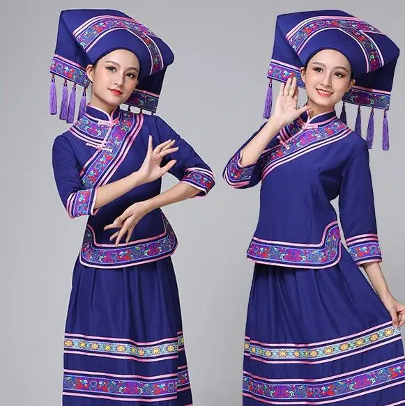 Oriental Ethnic minority dance clothing Special Fashion Hmong clothes Yao  Dress Chinese Folk dance Suits Hat + Jacket + Skirt|Sets| - AliExpress