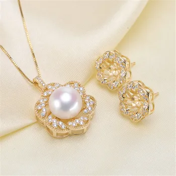 

DIY Pearl Earrings Settings pendant Base Suit accessories S925 Sterling Silver Women DIY Earrings Jewelry Findings