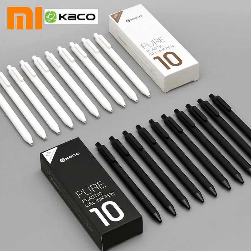 Оригинальная ручка Xiao mi jia Kaco, 0,5 мм, шариковая ручка mi Kaco, стержень, долговечная ручка для подписи, заправлять черными чернилами+ заправка Xiao mi Kaco