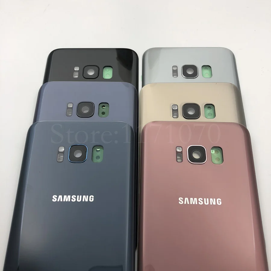 S8+ крышка батареи для samsung Galaxy S8 plus G955 G955F SM-G955F G955FD S8 G950 G950F задняя крышка корпуса+ Замена объектива камеры
