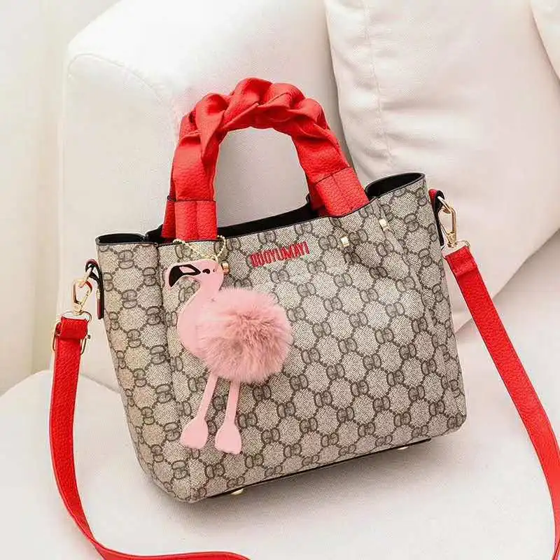 

4-Korean-style Fashion Casual Big Bag Versatile Single-shoulder Crossbody Bag Large Capacity PU Leather-