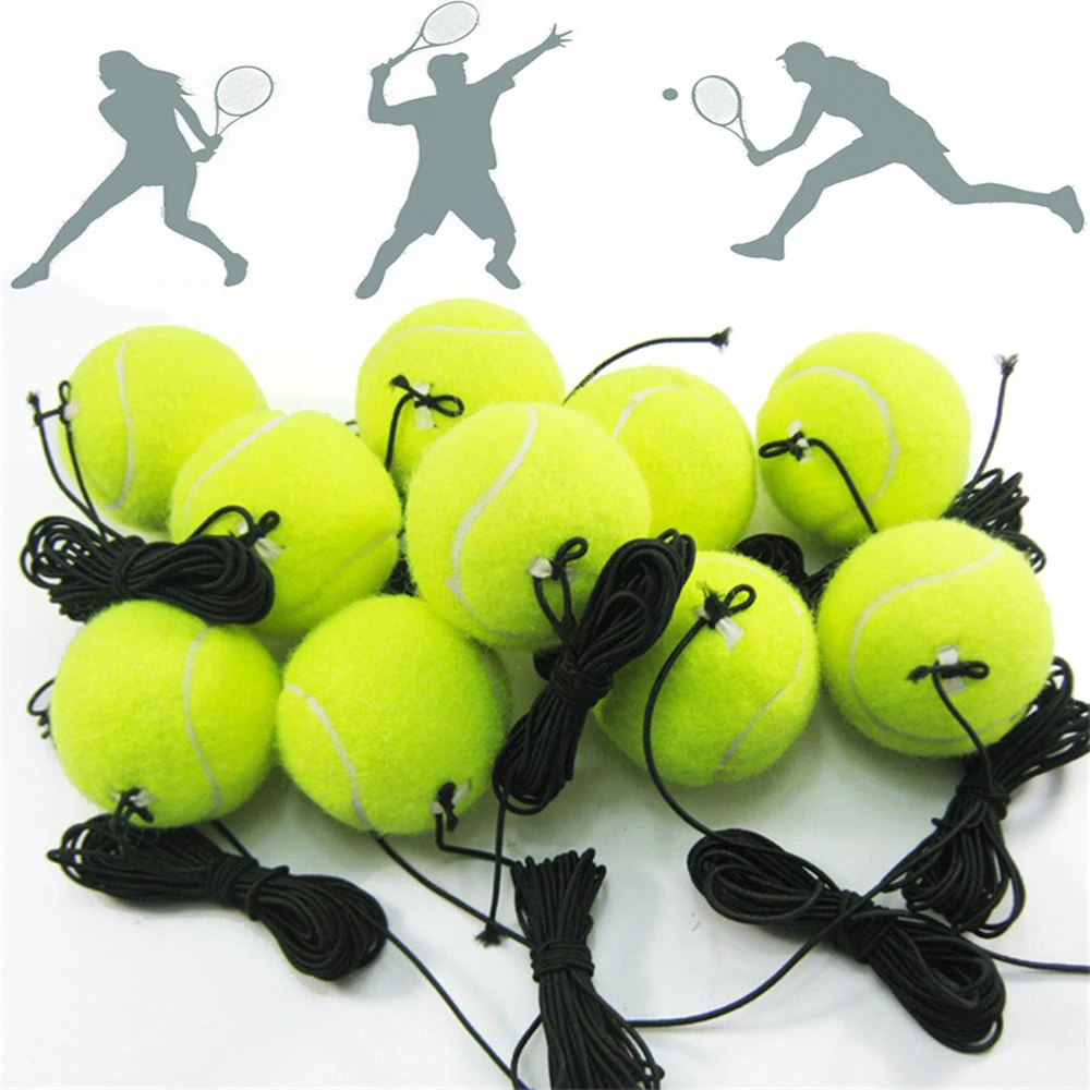 Elastischer Tennisball Tennis Trainingsball mit Schnur Grün 
