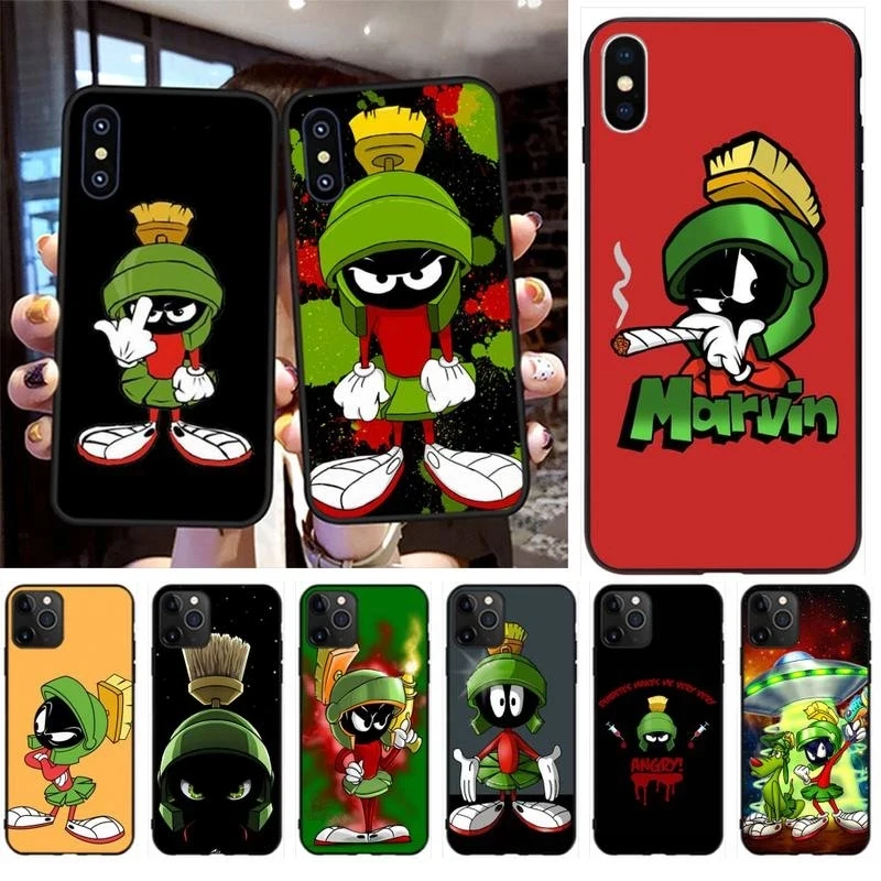 Marvin The Martian doоби чехол для телефона iPhone 13 Pro Max 12 Mini 11 6 6S 7 8 Plus XS X XR прозрачный