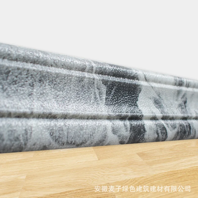 Самоклеющиеся 3D твердые пенопластовые линии талии плинтусы настенные наклейки декоративные границы стены юбка рамка самоклеющиеся линии обои - Цвет: Светло-серый