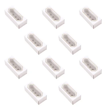 

10pcs Paper Packing Box Macaroon Packing Box Dessert Transparent Packaging Box