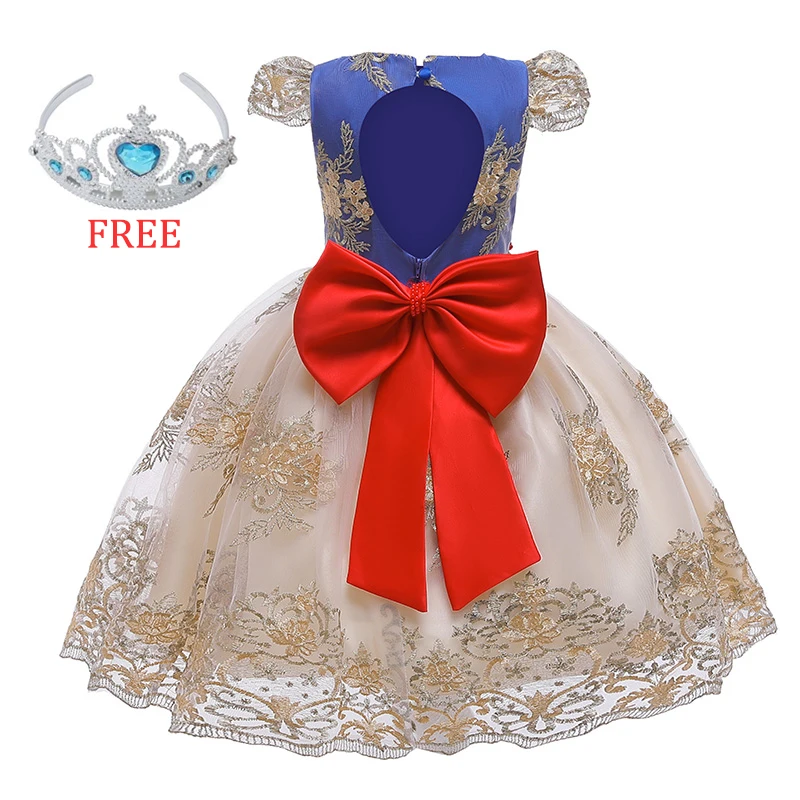 Элегантное рождественское платье принцессы для маленьких девочек; Детские Свадебные платья для девочек; праздничное платье; Детский костюм на Хэллоуин для девочек; От 3 до 10 лет