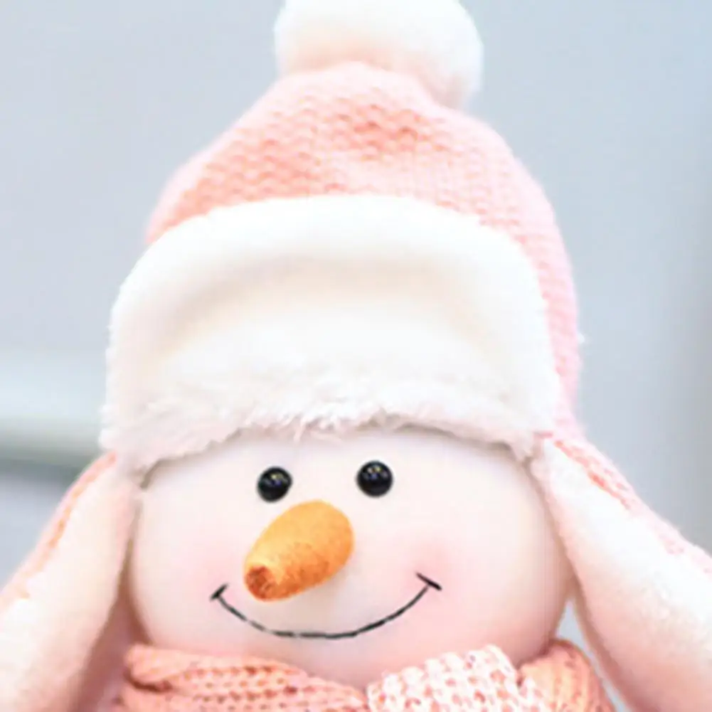 Рождественские украшения Рождественский подарок, снеговик, игрушка, кукла, висячие украшения для дома, розовый цвет