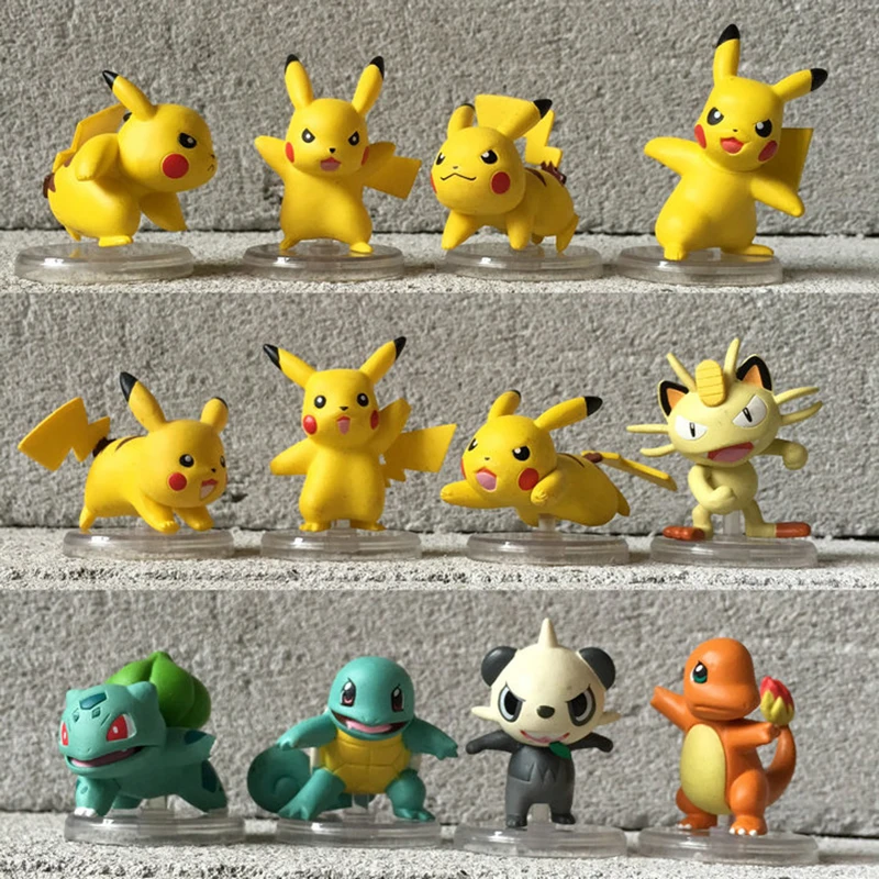 24 шт./компл. фигурку Pokemoners модель монстра игрушка мини Пикачу приобретенного во