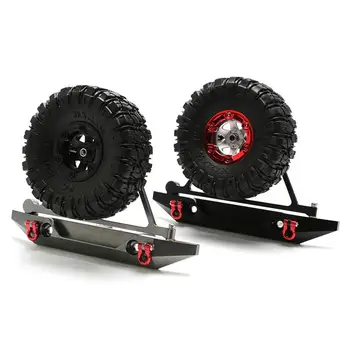 

RC Racing Car Alloy Rear Bumper with Spare Tire Rack for 1/10 SCX10 Crawler