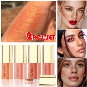 

2Pcs Shimmer Face Liquid Blusher Profusion Blush Bronzer Makeup Long-lasting Matte Make Up Natural Cheek Contour Blush Stick