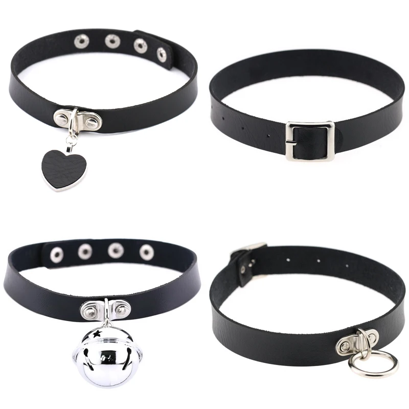 Metal Choker Necklace Velvet Choker Necklaces Lace Choker Necklaces PU Leather Sexy Collar Neck Heart-shaped Alloy Necklace Choker Necklace Lolita Bow Collar Necklace With Bells Cosplay Collar