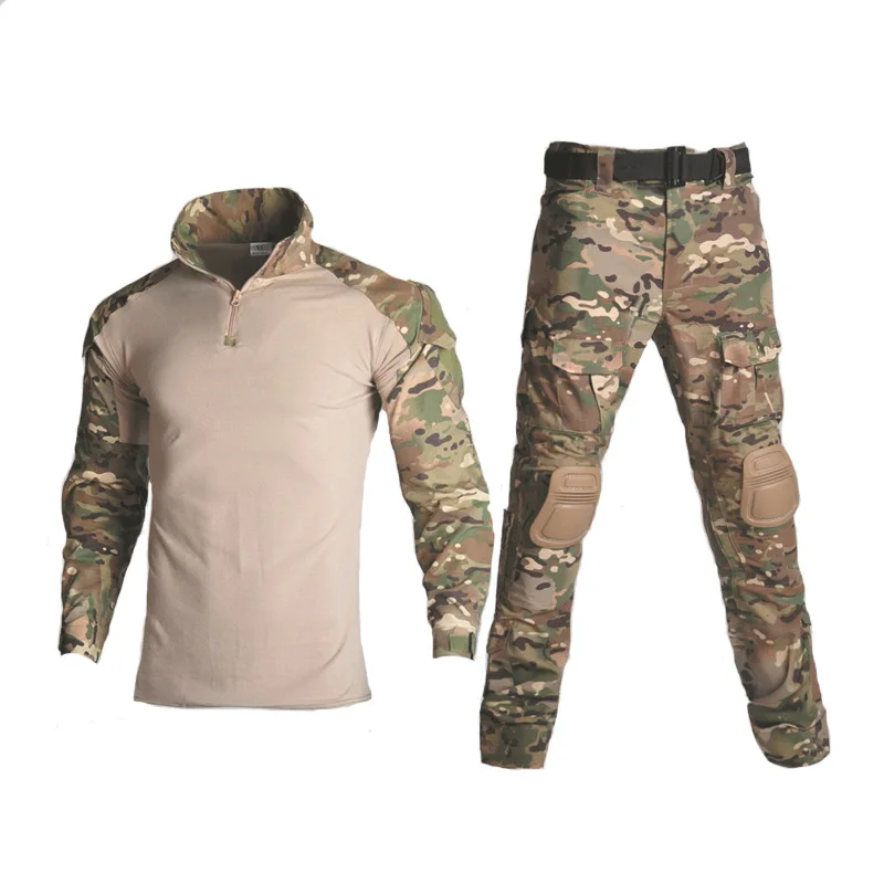 

Military Hunting Clothes Multicam Tactical Jacket Army Combat Shirt + Cargo Pants Shooting Uniform Camouflage Airsoft Equipment