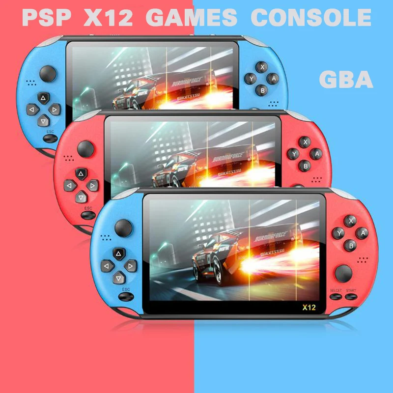 

Retro Handheld Game Console Video 5.1 inch HD Screen Double rocker X12 game console Built-in1000 Games Portable Video Player MP5