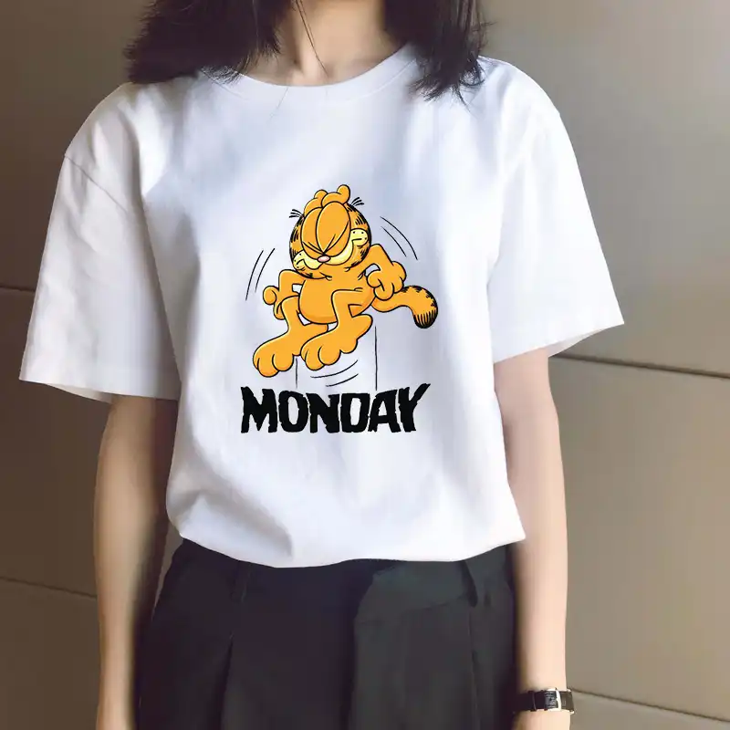 19 夏新アニメ原宿アニメガーフィールド Tシャツ O ネック印刷カジュアルファッション半袖ストリート服直接販売 T Shirts Aliexpress