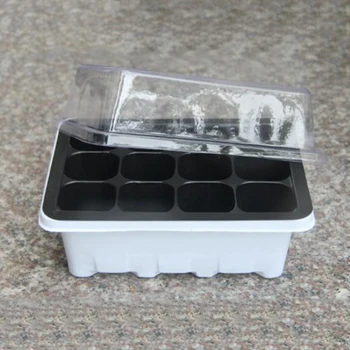 

White Seedling Box Household Tray Gardening Tool Plastic Plant Propagation 3pcs Set