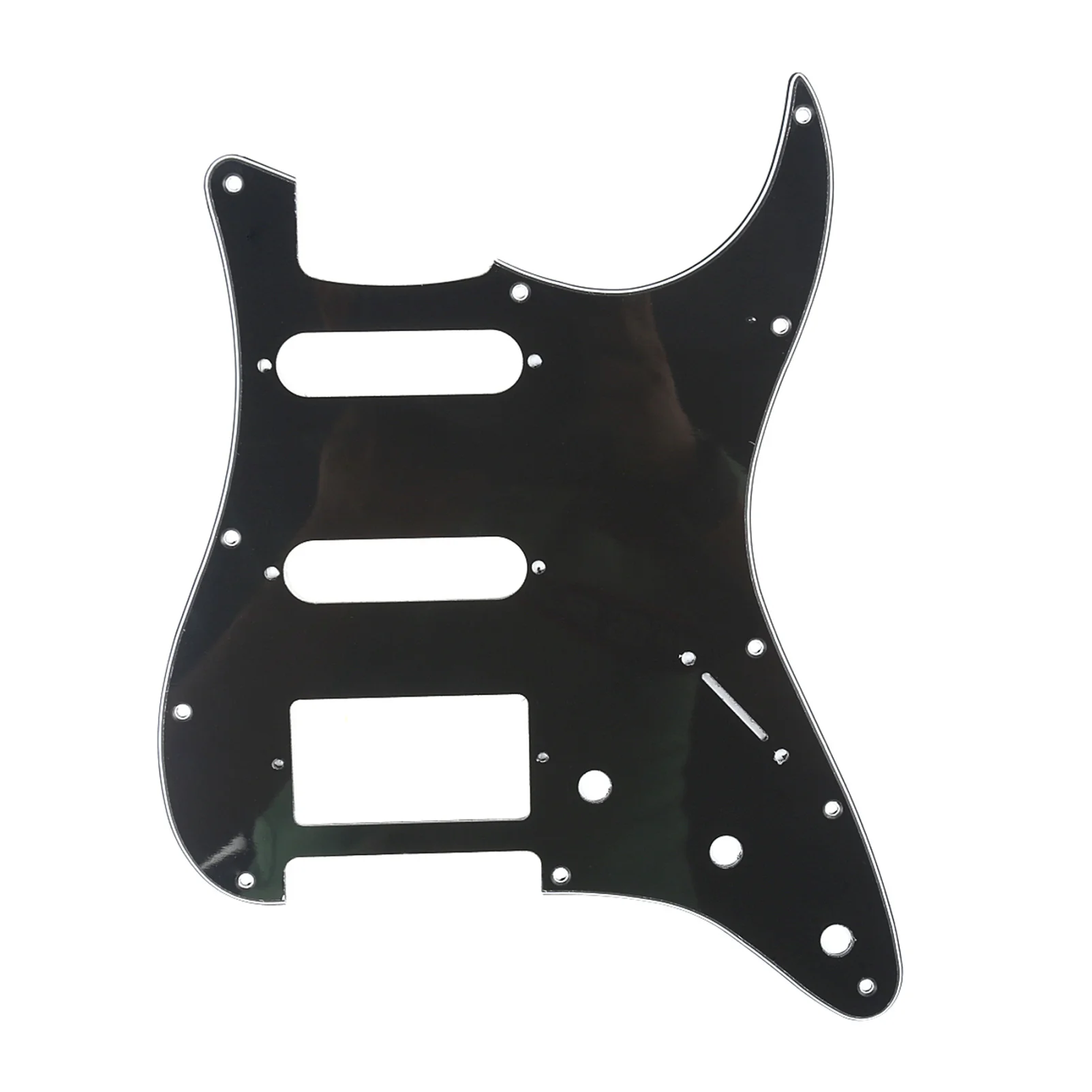Musiclily 6 Holes Guitar Back Plate Cavity Cover Pickguard for Fender Standard Stratocaster Strat ST Vintage Style 3Ply Mint 