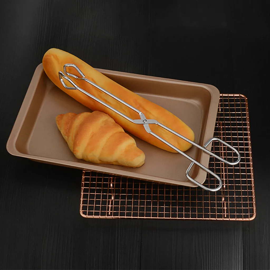 Kitchen multifunctional Long food clip 2Pc BBQ Tongs for Grilling Stainless Steel Barbecue Clip Pizza Bread Clamp Kitchen Tools