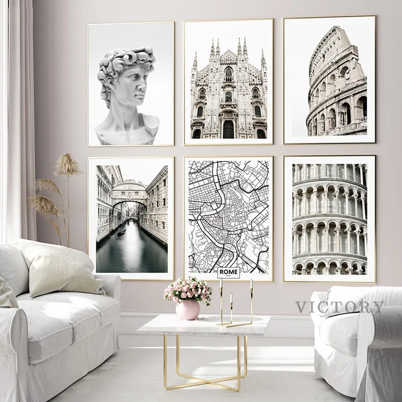 C Italy Art Print Home Decor Wall Art Poster Colosseum In Rome 