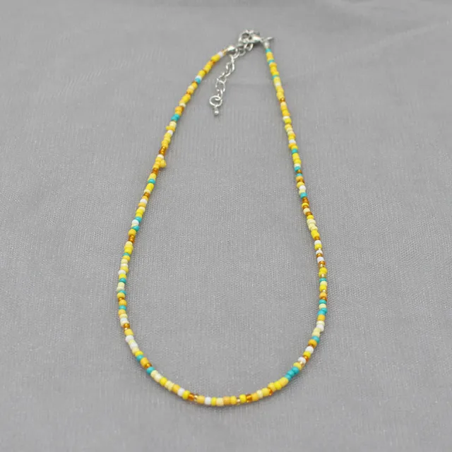 Collier ras du cou Simple en perles de rocaille pour femmes, Collier de bohème coloré fait à la main, cadeau de bijoux