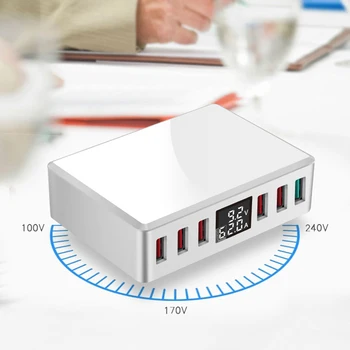 

QC 3.0 Fast Quick Charger USB 6 Ports Hub Power Adapter Wall Charger LHB99