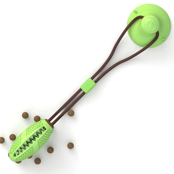 

Dog Bite Training Ball Multifunction Pet Chew Toy Practical Suction Cup Dog Pull Ball for Dogs Cleaning Tooth Food Dispenser