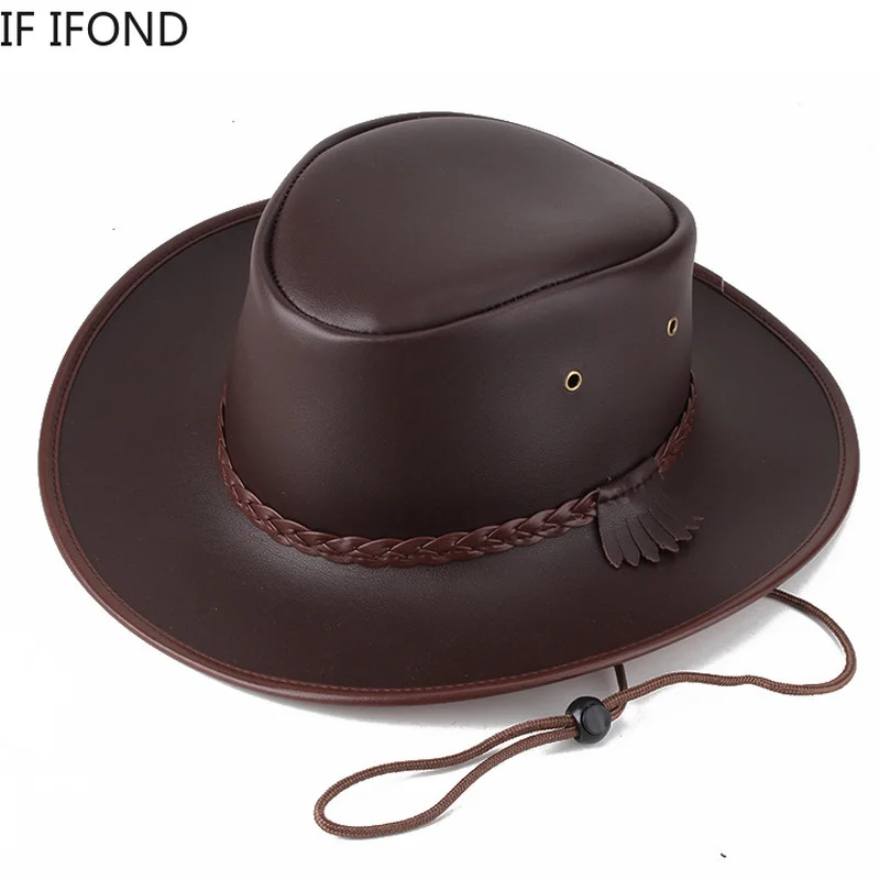 Mumufy 4 Cappelli Da Cowboy In Feltro Unisex – Tesa Larga Con Fibbia – Circonferenza 57-58 Cm – Per Adulti