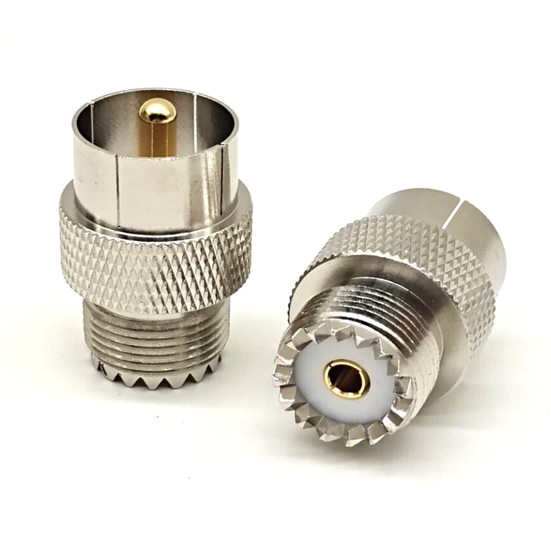 Adattatore Connettore 2pcs UHF PL259 Maschio A UHF SO239 Femmina Jack Convertitore Coassiale RF Push-on Scorrevole - Foto 3