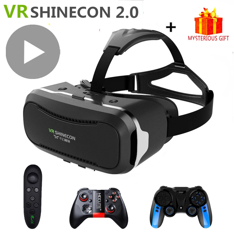VR Shinecon 2 0 веар вр смарт шлем видео триде три 3 D 3D очки виртуальной реальности для