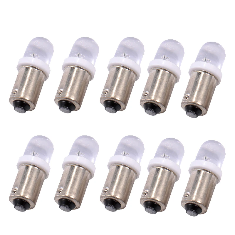 10 шт. BA9S светодиодный 1SMD Подсветка регистрационного номера белый 12V Авто