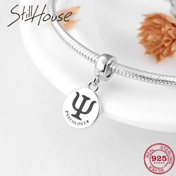 

Psychological sign 925 Sterling Silver Charms For jewelry making Pendants Fit Original European Charm Bracelets Necklace
