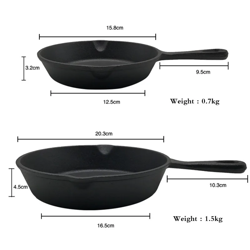 

Mini Not Sticky Casting Iron Pan Stone Layer Frying Pot Saucepan Small Fried Egg Pot Use Gas And Induction Cooker—20Cm