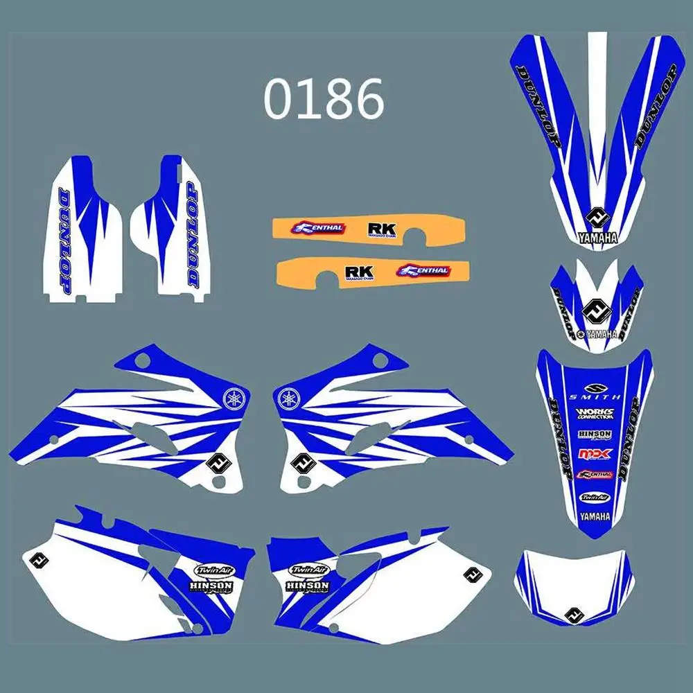 

Full Graphics Decals Stickers Custom Number Name Glossy Bright Stickers Waterproof for YAMAHA WR250F 2007-2013 WR450F 2007-2011