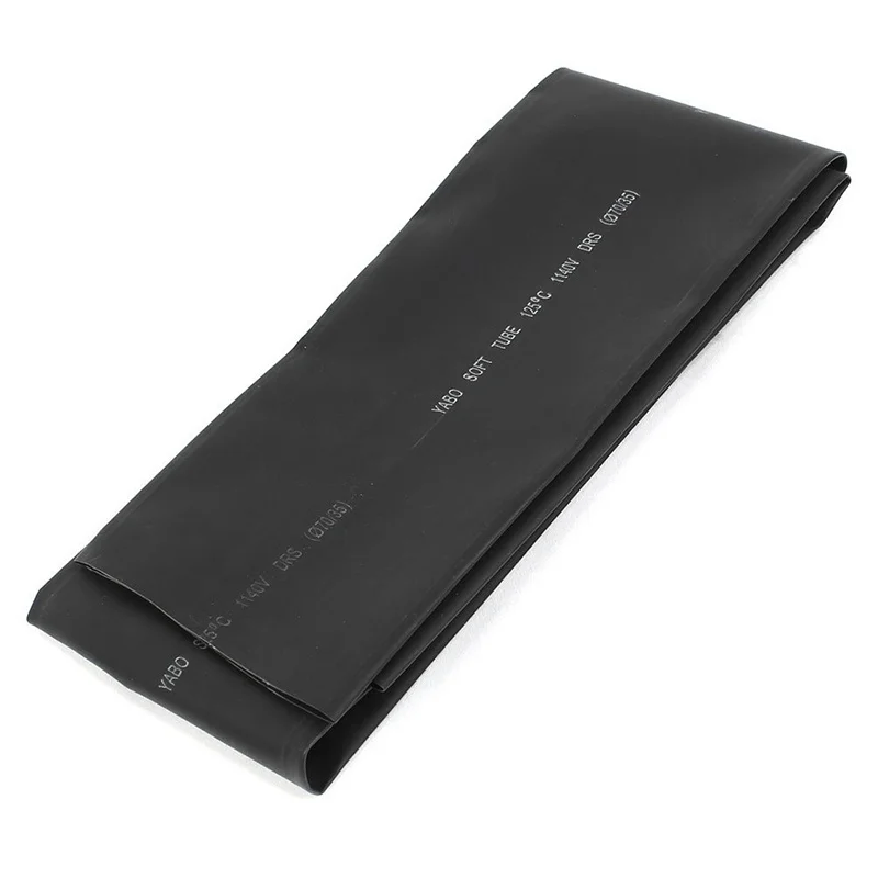 Модные 70мм 2:1 черный полиолефин изоляция термоусадочная трубка 1 м