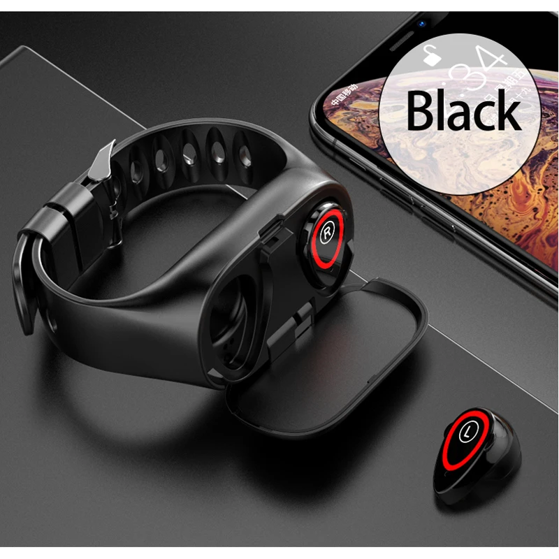 OTTWN M1Wireless Earphone With AI Smart Watch With Bluetooth Earphone Heart Rate Monitor Smart Wristband Long Time Standby Sport