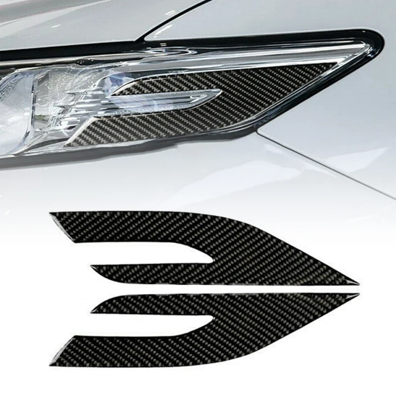 1 пара углеродное волокно фары глаз край накладка комплекты для Toyota Camry 18-19