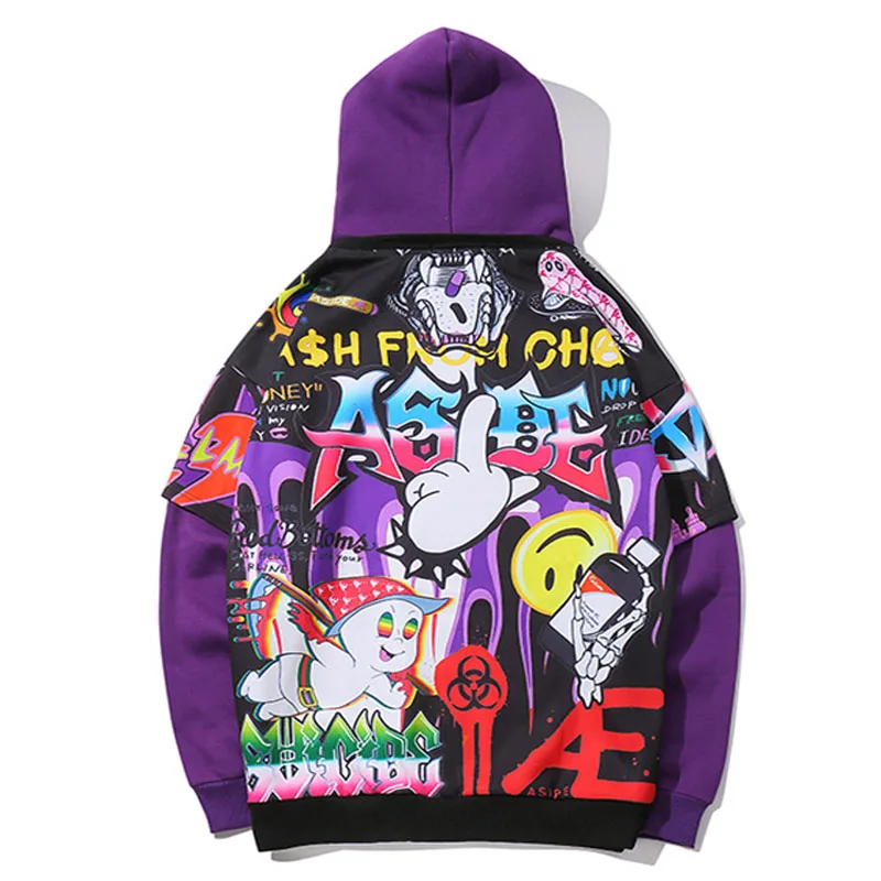 Осенние японские уличные каракули Harajuku толстовки Dhyana Swag Tyga худи Poleron Hombre