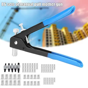 

86Pcs/Set Blind Rivet Nut Threaded Insert Riveter Mandrels Hand Tools Kit YE-Hot