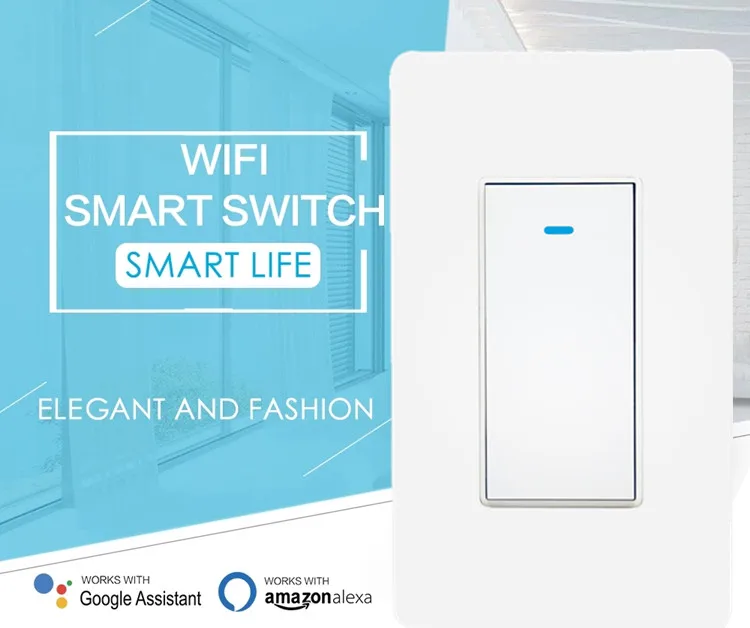 Tuya Smart life app управление Wi-Fi светильник 86/120 ЕС/США кнопочный переключатель поддержка Alexa Google Home