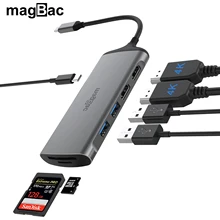 Docking Station universale di tipo C Dual 4k HDMI Dual monitor Hub USB C per Macbook Pro Samsung PD 100W 2 * USB 3.0 Port type-c Hub