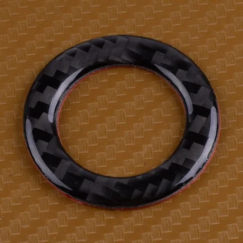 

beler Black Carbon Fiber Interior Ignition Push Button Ring Cover Engine Start Stop Trim Decor Fit for Infiniti Q50 2014-2018