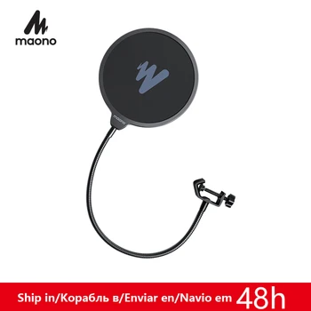 

MAONO Microphone Pop Filter Metal Pop Filter Shield Double Layer Windscreen Popfilter For USB Microhone Podcast Microphone